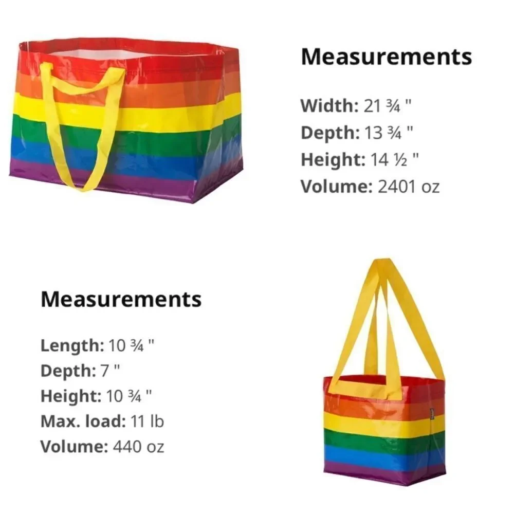 IKEA Shopping bag set, large and medium , multicolor